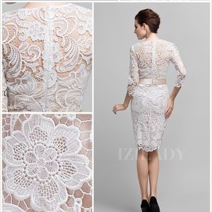 Izilady lace ivory cocktail, Bridal dress
